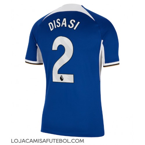 Camisa de Futebol Chelsea Axel Disasi #2 Equipamento Principal 2023-24 Manga Curta